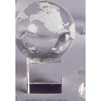 Crystal Awards/World Globe (2-3/8"x3-5/8")