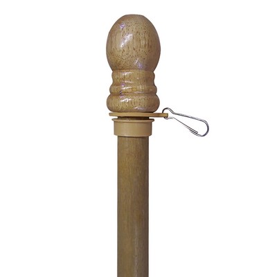 7' x 1" Natural Wood 2-Piece Pole