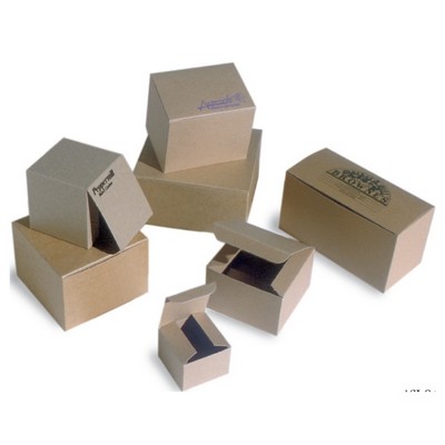 Natural Kraft Groove Gift Box (6"x6"x6")