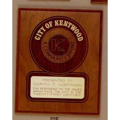 7"x9" Walnut Plaque