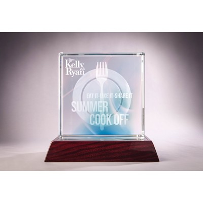 Square Crystal Award (7 7/8 x 7 7/8 x 3 3/8")