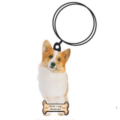 Welsh Corgi Dog Keychain w/Mirrored Back (6 Square Inch)