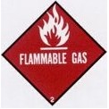 High Visibility Warning Labels (Flammable Gas)