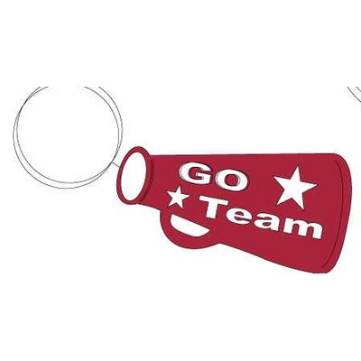 Megaphone Executive Keychain w/Mirrored Back (10 Square Inch)