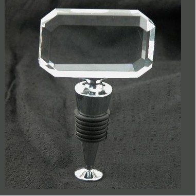 Clear Horizontal Acrylic Wine Bottle Stopper (Screened)