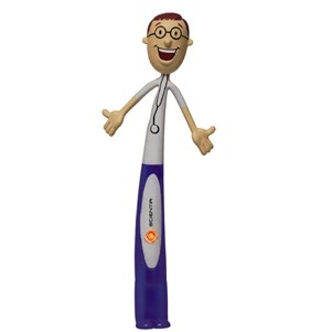 Male Health Care Professional Bend-A-Pen (Full Color Digital)