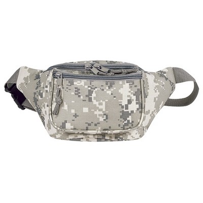 Digital Camo 3-Zipper Fanny Pack