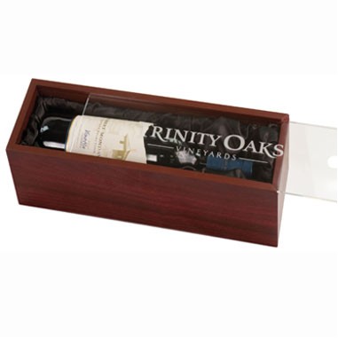 Rosewood Finish Single Wine Box