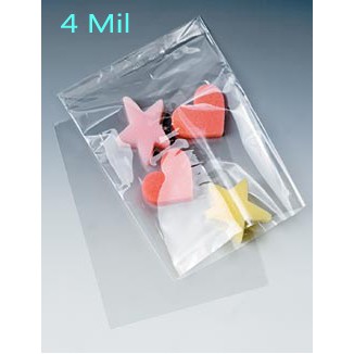 4 Mil Lay Flat Polyethylene Bag (4"x12")