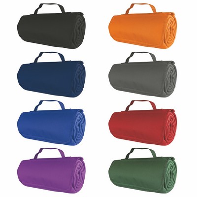 Fleece Roll Up Blanket With Pocket - Blanks