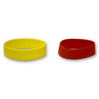 ¾" Debossed Silicone Awareness Bracelet