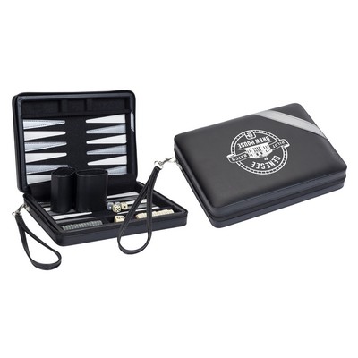 Black & Gray Travel Magnetic Backgammon Set