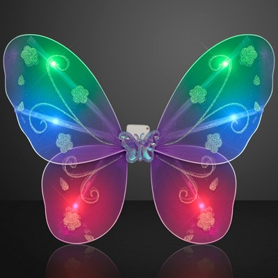 Blinking Purple LED Fairy Wings - BLANK