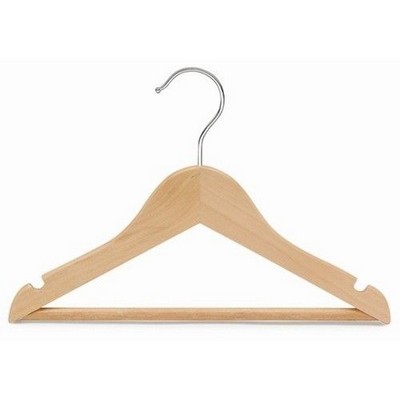 11" Children's Wooden Suit Hanger w/Bar