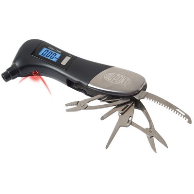 Safety Hammer Multi-tool w/ Digital Tire Gauge