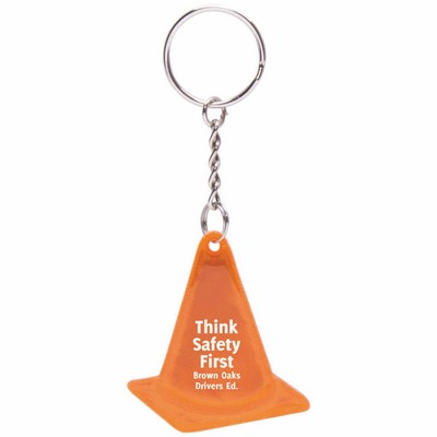 Reflective Safety Cone Keytag