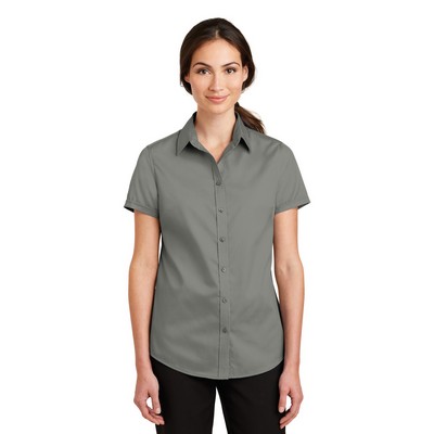 Port Authority® SuperPro™ Short Sleeve Ladies Twill Shirt