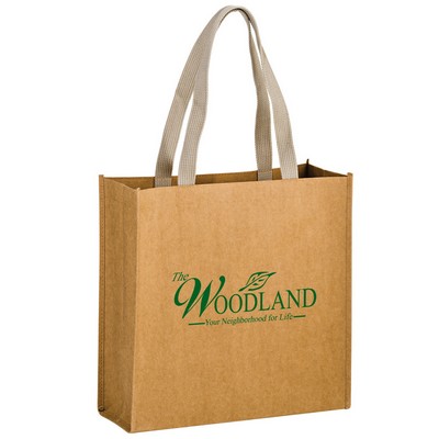 TIDAL WAVE - Washable Kraft Paper Tote Bag w/ Web Handle (13"x5"x13")