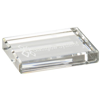 Crystal Rectangle Paperweight (4" x 3")