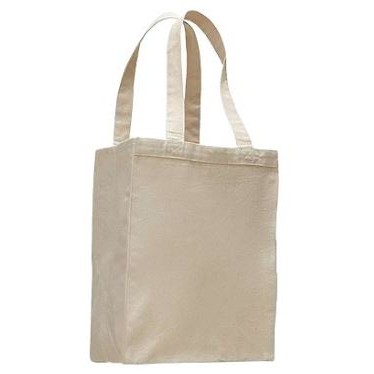 Q-Tees Canvas Gusset Shopping Tote