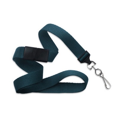 5/8" Blank Breakaway Lanyard w/Swivel Hook (Teal Blue)