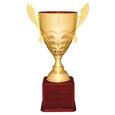 Golden Ripple Metal Trophy Cup 21"H