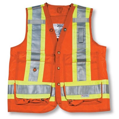 Orange 100% Polyester Surveyor Vest