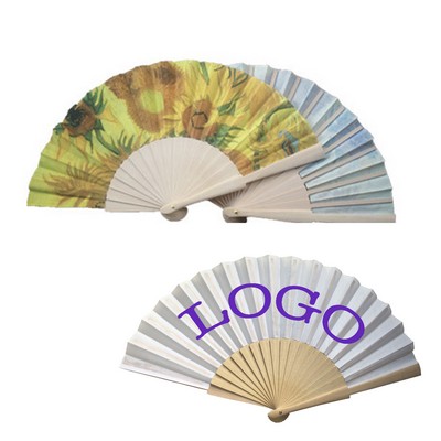 Custom Wood Cloth Folding Fan