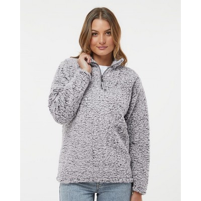 J. America Women's Epic Sherpa Quarter Zip Pullover