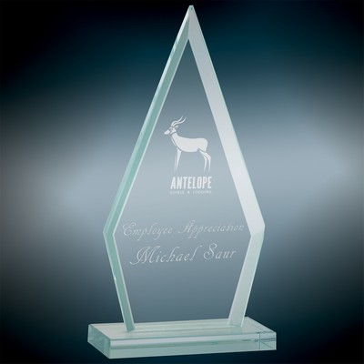 Medium Triangle Jade Glass Award