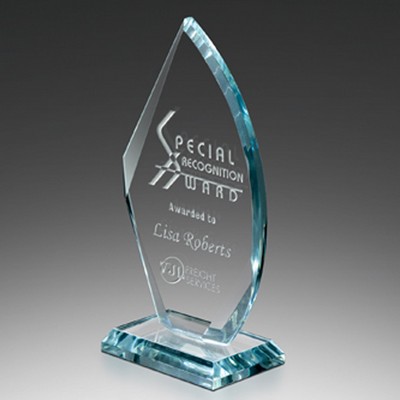 Cut and Polished Starphire Glass Peak Award