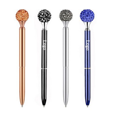 Big Diamond Ball Metal Ballpoint Pen