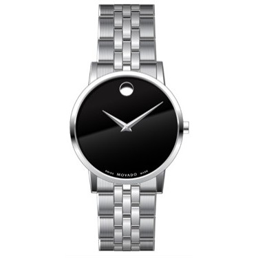 Movado Museum Classic Gents Stainless Steel Watch & Bracelet w/Black Dial