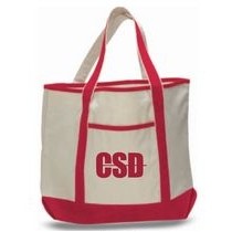 Q-Tees® Large Deluxe Canvas Tote Bag