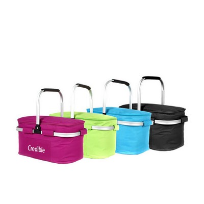 Collapsible Or Foldable Picnic Cooler Basket