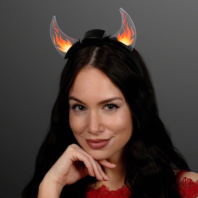 Dancing Flames Light Up Devil Horn Headband