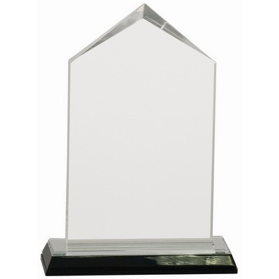 3 1/2" x 6 1/2" Silver Jewel Impress Acrylic Award