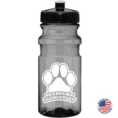 20 Oz. Translucent USA-Made Bike Bottle with Matching Lid