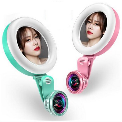 Rechargeable Cell Phone Illuminated Mirror Accessory