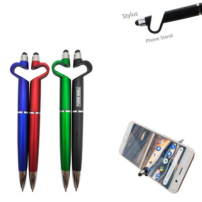 C Shaped Stylus Pen w/Phone Stand