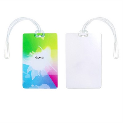 Plastic Luggage Tag w/Clear Loop