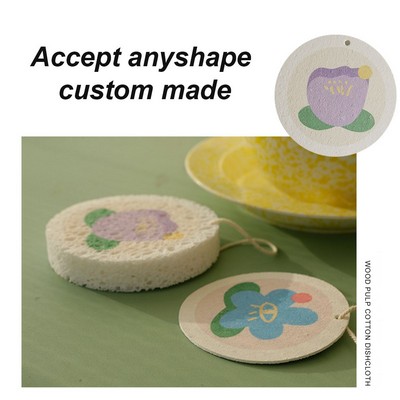 Round Shaped Compressed Sponge w/String