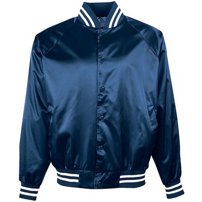 Augusta Sportswear Satin Baseball Jacket Trimmed