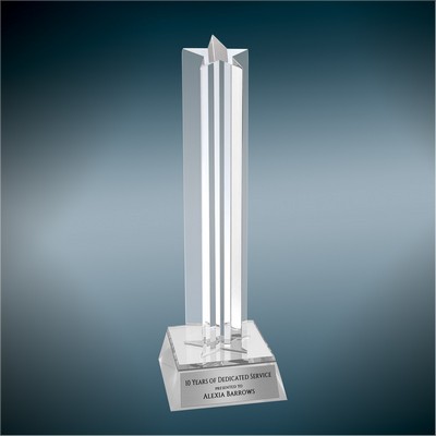 8.5" Silver Star Column Acrylic Award