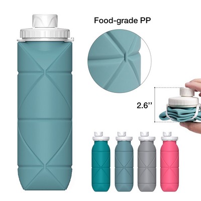 20 oz Collapsible Silicone Water Bottle