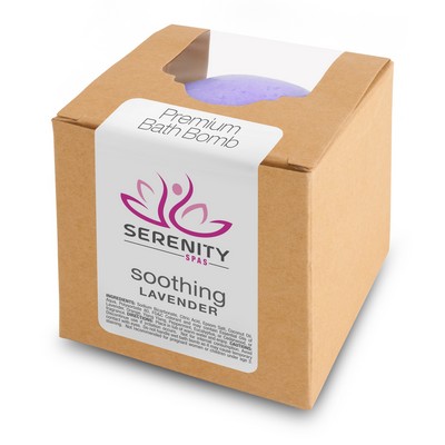 Premium Bath Bombs, Single Pack Box - Soothing Lavender