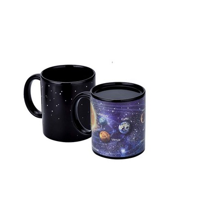 Heat Changing Coffee Mug Solar System Ceramic Heat Sensitive Color Changing Cup,11oz