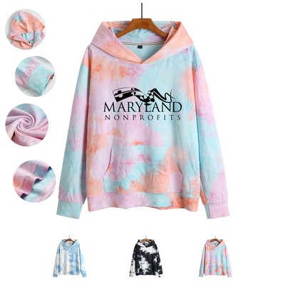 Hooded Tie-Dye Sweater Shirt