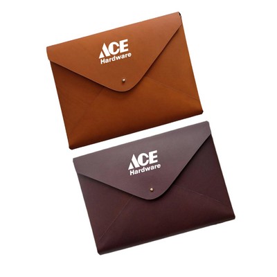 Leather Flip Cover Document Bag Envelope Case