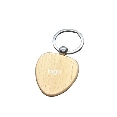 Wooden Heart Key ring